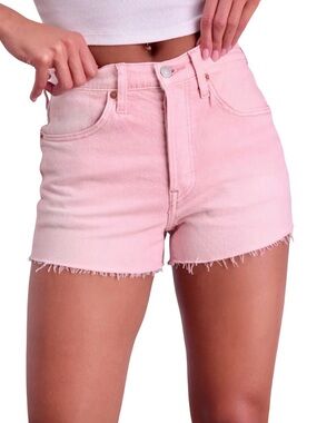 Levi's Pink Rose High-Rise Cutoff Denim Shorts